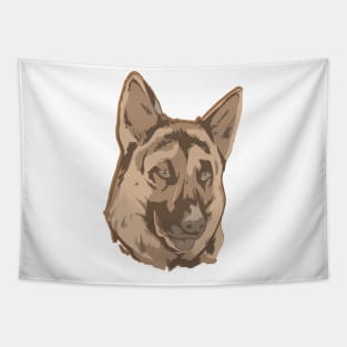 A German Shepherd head Drawing Tapestry