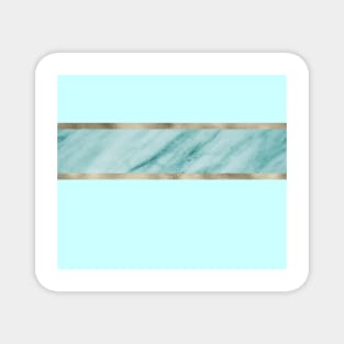 Aqua marble azure stripe Magnet