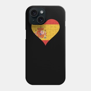 Spanish Jigsaw Puzzle Heart Design - Gift for Spanish With Spain Roots Phone Case