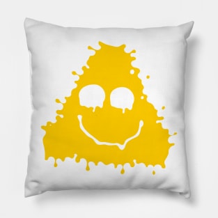 Yellow Smile Face triangle Pillow