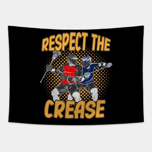 Respect The Crease Lacrosse Tapestry