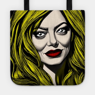 Emma Stone Cartoon Tote