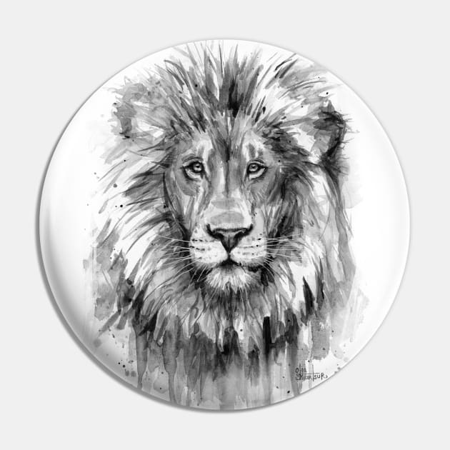 Lion Watercolor Pin by Olechka