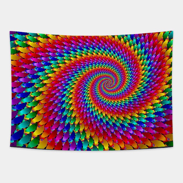 Colored Spiral Tapestry by Sauher