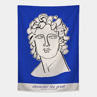 Alexander the Great statue Tapestry