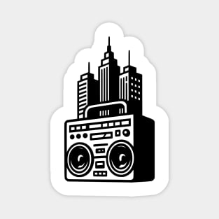 Old School Hip-Hop City Life Magnet