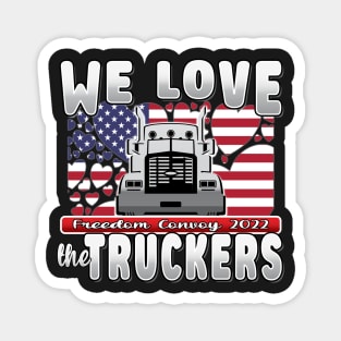 SUPPORT TRUCKERS - USA TRUCKERS FOR FREEDOM CONVOY USA FLAG - FREEDOM CONVOY 2022 -FLAG Magnet