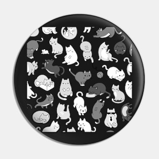 Cute Cats Pattern Illustration Pin