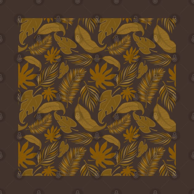 Brown leaf pattern by Shine Design Blossom