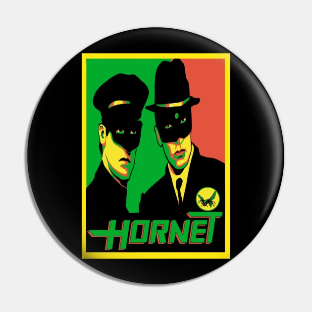 Green Hornet poster Pin by Biomek