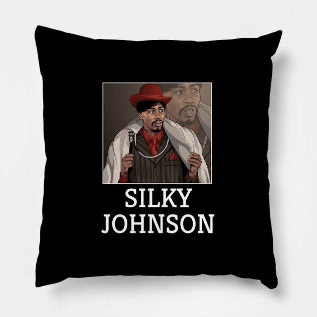 Silky Johnson Pillow by BodinStreet