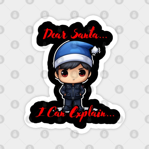 Dear Santa I Can Explain Police Officer Magnet by MaystarUniverse