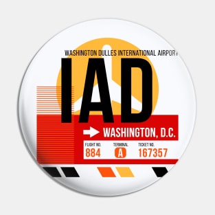 Washington DC (IAD) Airport // Sunset Baggage Tag Pin