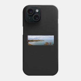 Panorama of the surroundings of Dunnottar castle in Aberdeenshire, Scotland Phone Case
