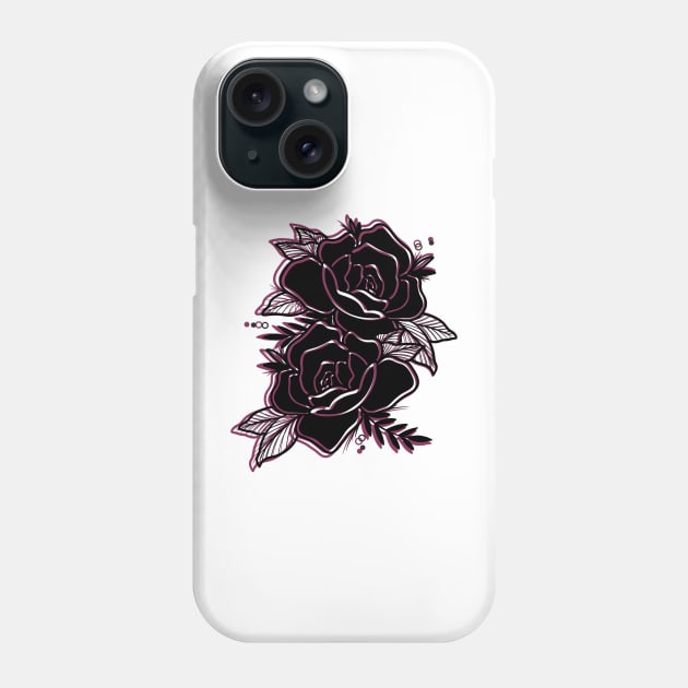 Trad Roses Mindf**k Phone Case by P7 illustrations 