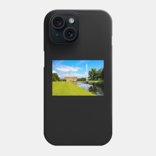 A view of Chatsworth house and the fountain, Derbyshire,UK Phone Case