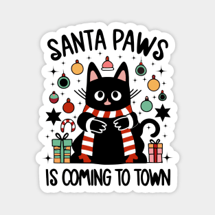 Santa Paws is Coming to Town Magnet