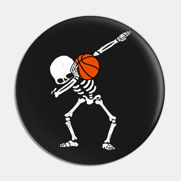 Halloween Dabbing Skeleton BASKETBALL T-Shirt Skeleton Dab Pin by vo_maria