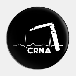 Anesthesia Miller laryngoscope CRNA with an EKG tracing Pin