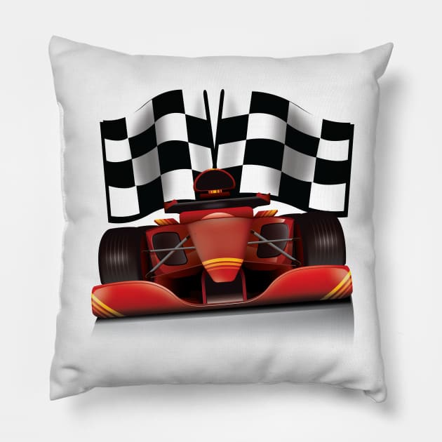 Race Car Pillow by nickemporium1