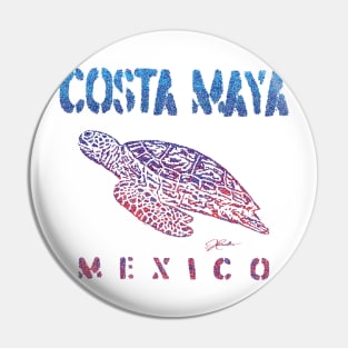 Costa Maya, Mexico, Gliding Sea Turtle Pin