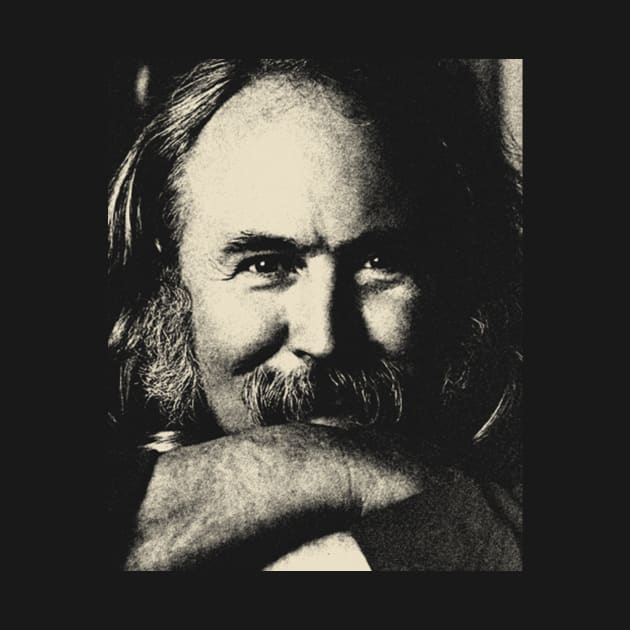 David Crosby - Vintage Pencil Drawing Style by dameonrose