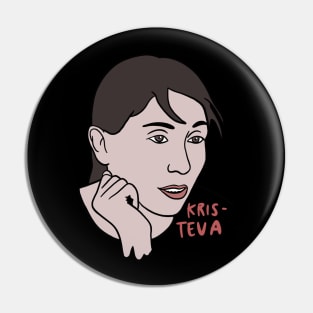 Julia Kristeva Minimal Portrait - Philosophy Pin