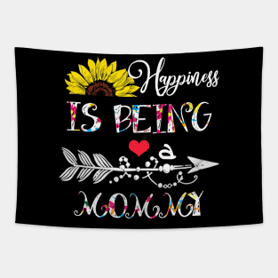 Happiness is being a mommy mothers day gift Tapestry