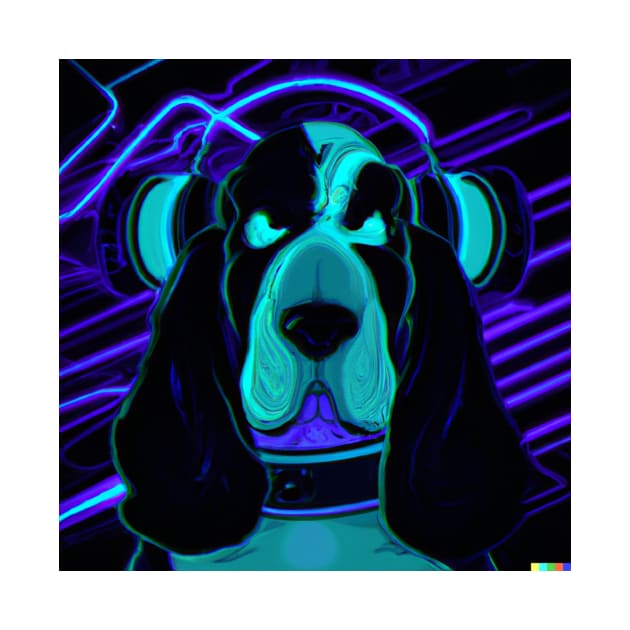 Cyber Punk Basset by GhostlierNation