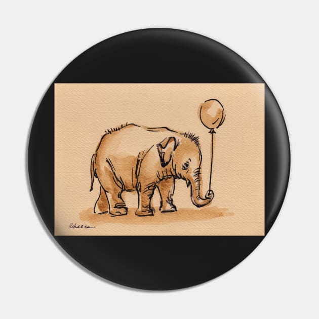 My Balloon: Baby Elephant Watercolor Painting #6 Pin by tranquilwaters