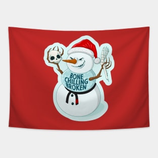 Black Belt Snowman - Christmas gift Tapestry