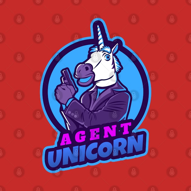 Agent Unicorn Design T-shirt Coffee Mug Apparel Notebook Sticker Gift Mobile Cover by Eemwal Design