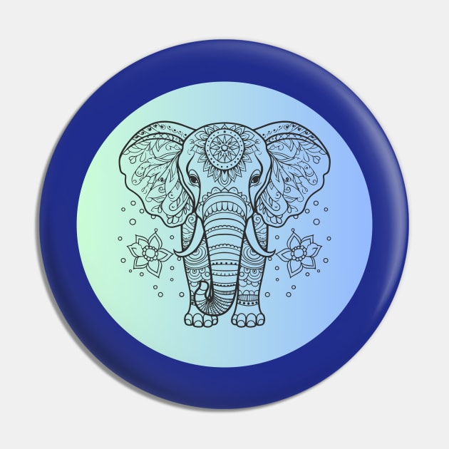 Zen Elephant Pin by LiaIsabellaArt