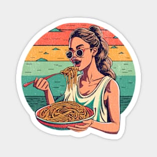 Girl Loves Spaghetti Magnet