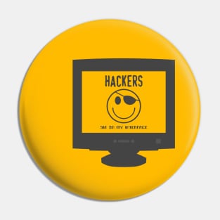 Hackers Minimalist Film Poster Pin