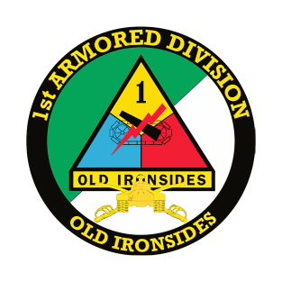 1st Armored Division Old Ironsides Us Army Military Veteran T-Shirt