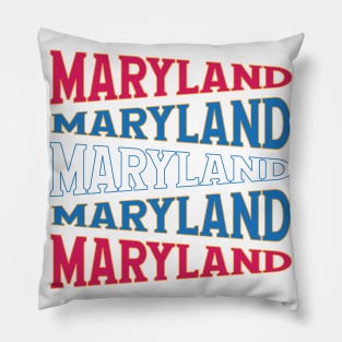 NATIONAL TEXT ART MARYLAND Pillow