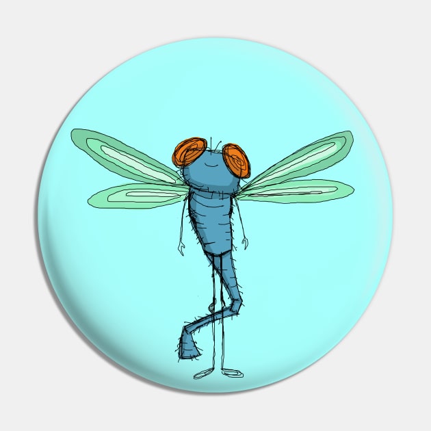 Dragon Fly That Probably Has Anxiety Pin by Spooks2020