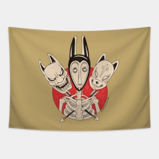 three masks Tapestry