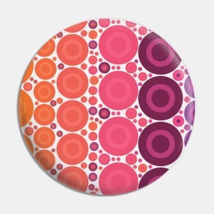 Retro Style Polka Dots Multicolored Pattern Pin