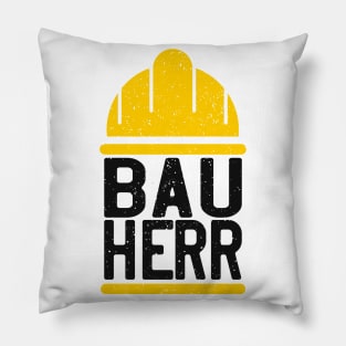 Bauherr Hausbau Bauhelm Pillow