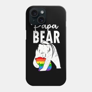 Papa Bear Gay Pride Flag LGBT Dad Camping Father Day Phone Case