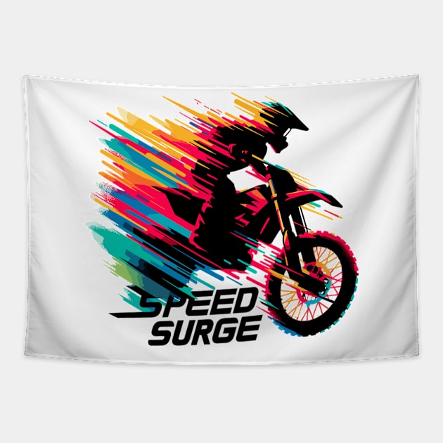 Motocross Tapestry by Vehicles-Art