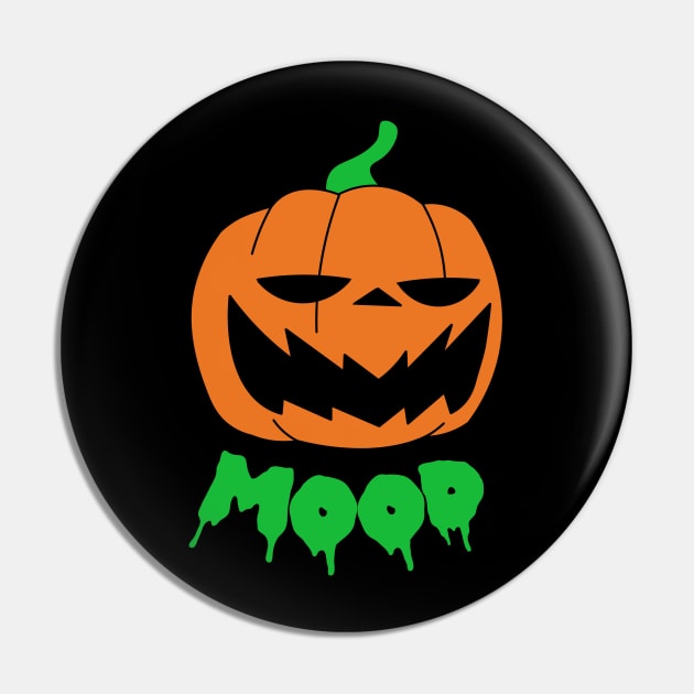 Halloween Funny Pumpkin Jack-o-lantern Mood Costume Pin by charlescheshire