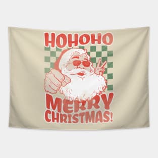 Cool Retro Santa Vintage Style Christmas Tapestry