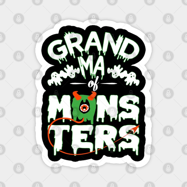 Grandma of monsters-Halloweenshirt Magnet by GoodyBroCrafts