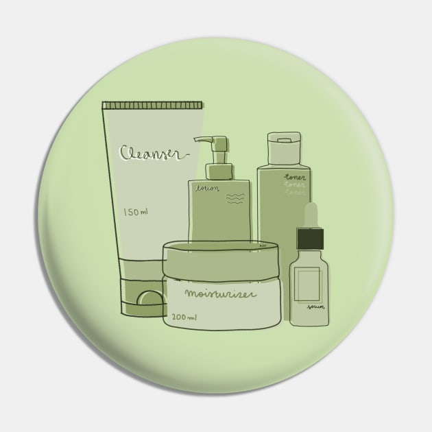 Skincare Essentials (Green Theme) Pin by aaalou