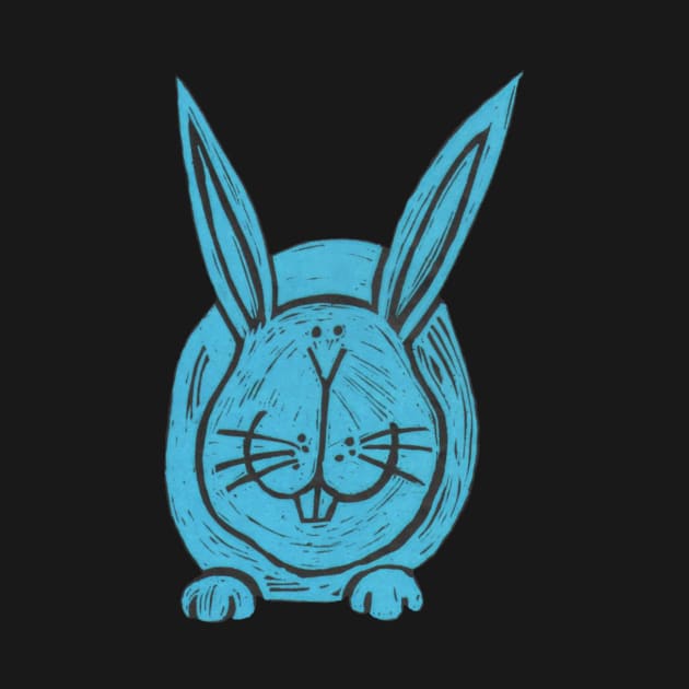 Rabbit, A Big , Fat, Blue Rabbit! by krisevansart