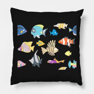 Tropical Fish Pattern Pillow