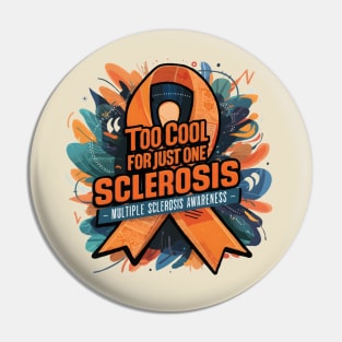 Multiple Sclerosis Awareness Orange Ribbon World MS Day Pin